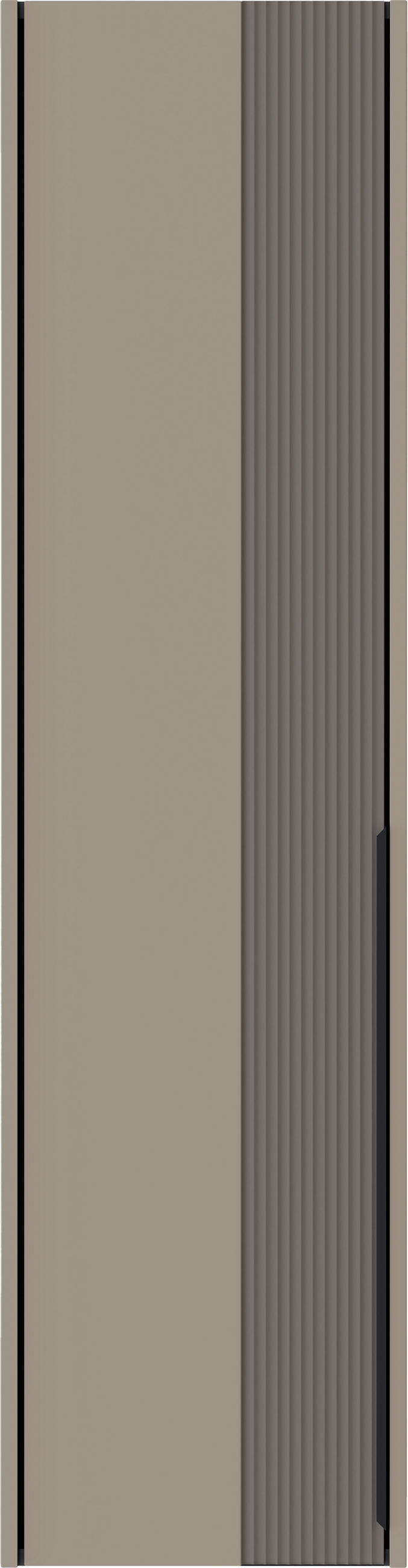 GARDEROBENSCHRANK  in 43/165/34 cm  - Sandfarben/Taupe, Design, Glas/Holzwerkstoff (43/165/34cm) - Dieter Knoll