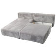 ECKSOFA in Cord Hellgrau  - Hellgrau/Schwarz, MODERN, Holz/Textil (145/210cm) - Carryhome