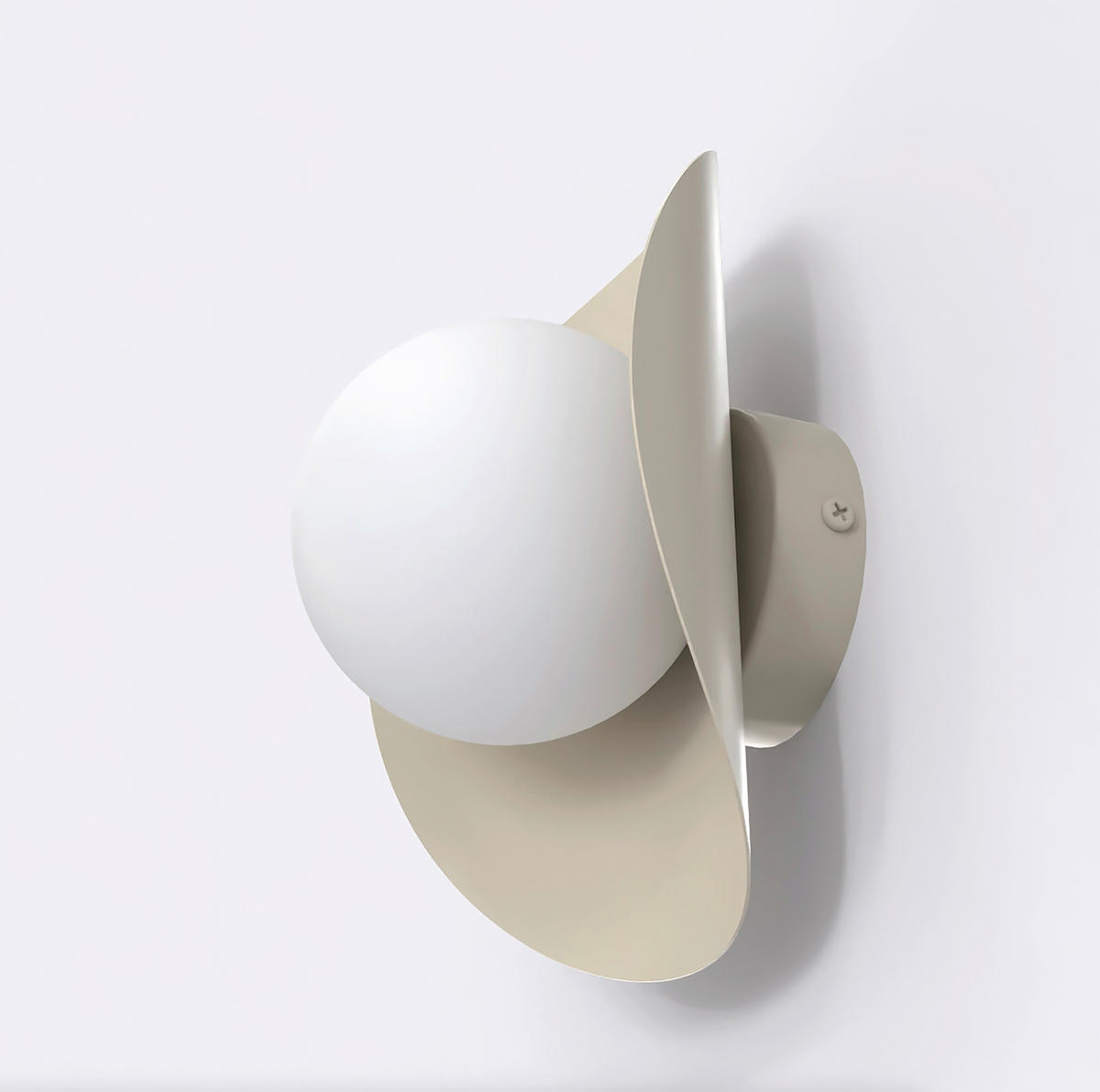 WANDLEUCHTE  16/13/20 cm    - Beige, Design, Glas/Metall (16/13/20cm)