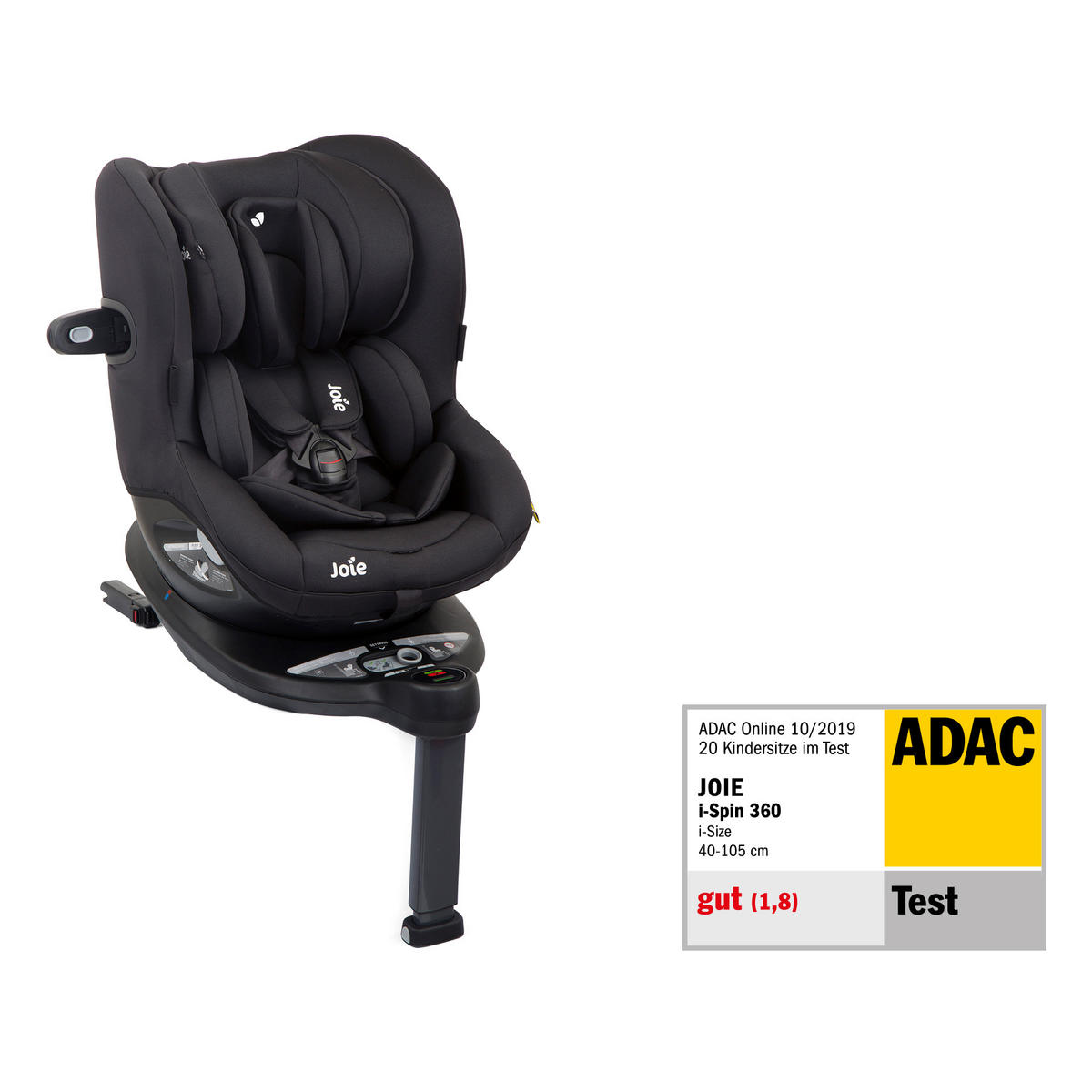 KINDERAUTOSITZ Joie i-Spin 360 Coal   - Schwarz, Basics (58/51,5-76/65cm) - Joie