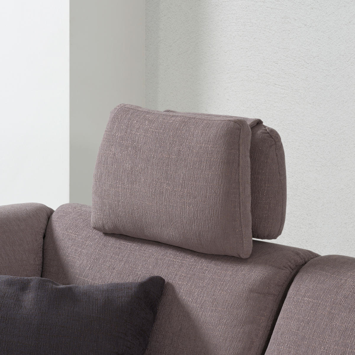 ECKSOFA in Chenille Grau  226/208 cm  - Schwarz/Grau, KONVENTIONELL, Textil (226/208cm) - Sedda