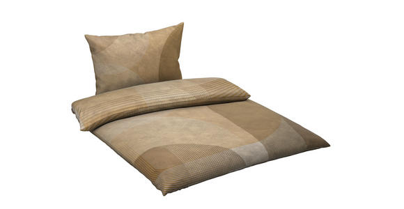 BETTWÄSCHE TANJA Satin 140/200 cm  - Taupe, Design, Textil (140/200cm) - Novel
