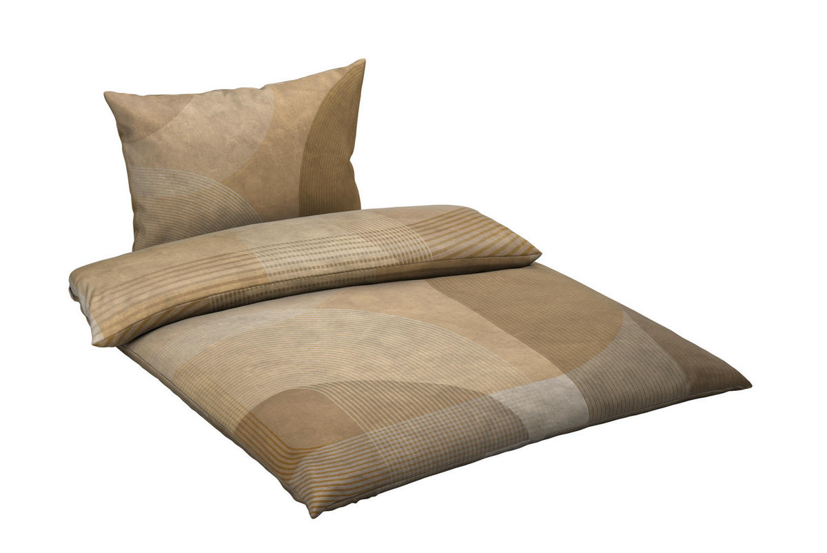 BETTWÄSCHE TANJA Satin 140/200 cm  - Taupe, Design, Textil (140/200cm) - Novel