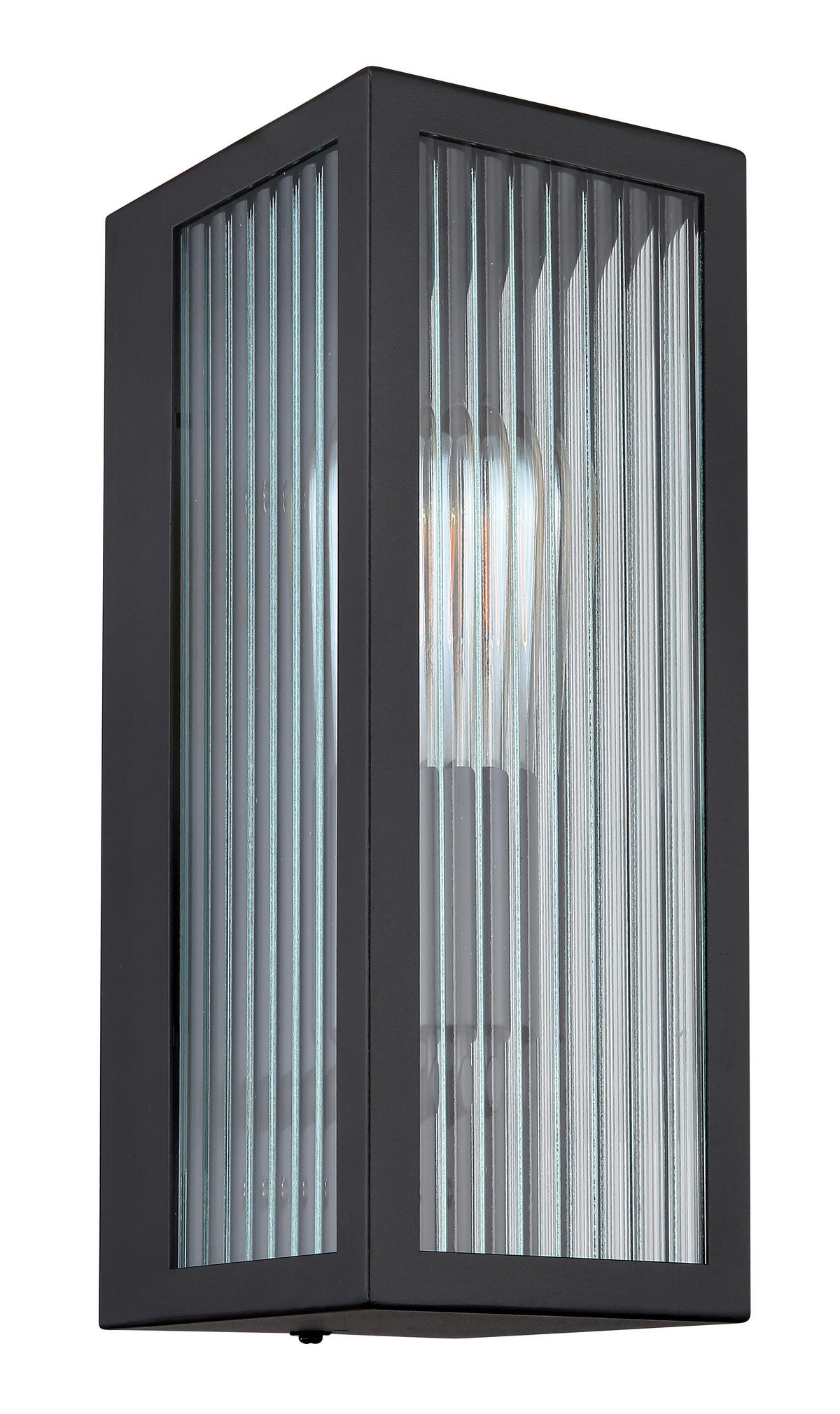 AUSSENLEUCHTE - Klar/Schwarz, Basics, Glas/Metall (12/14/32cm) - Globo