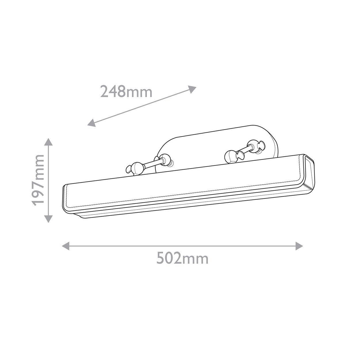 WANDLEUCHTE    - Messingfarben, KONVENTIONELL, Leder/Kunststoff (19,7/50,2/24,8cm) - Elstead Lighting