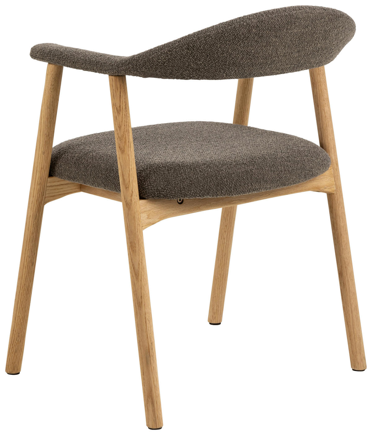 ARMLEHNSTUHL  in Bouclé  - Taupe/Eichefarben, Design, Holz/Textil (56/75,5/54cm) - MID.YOU
