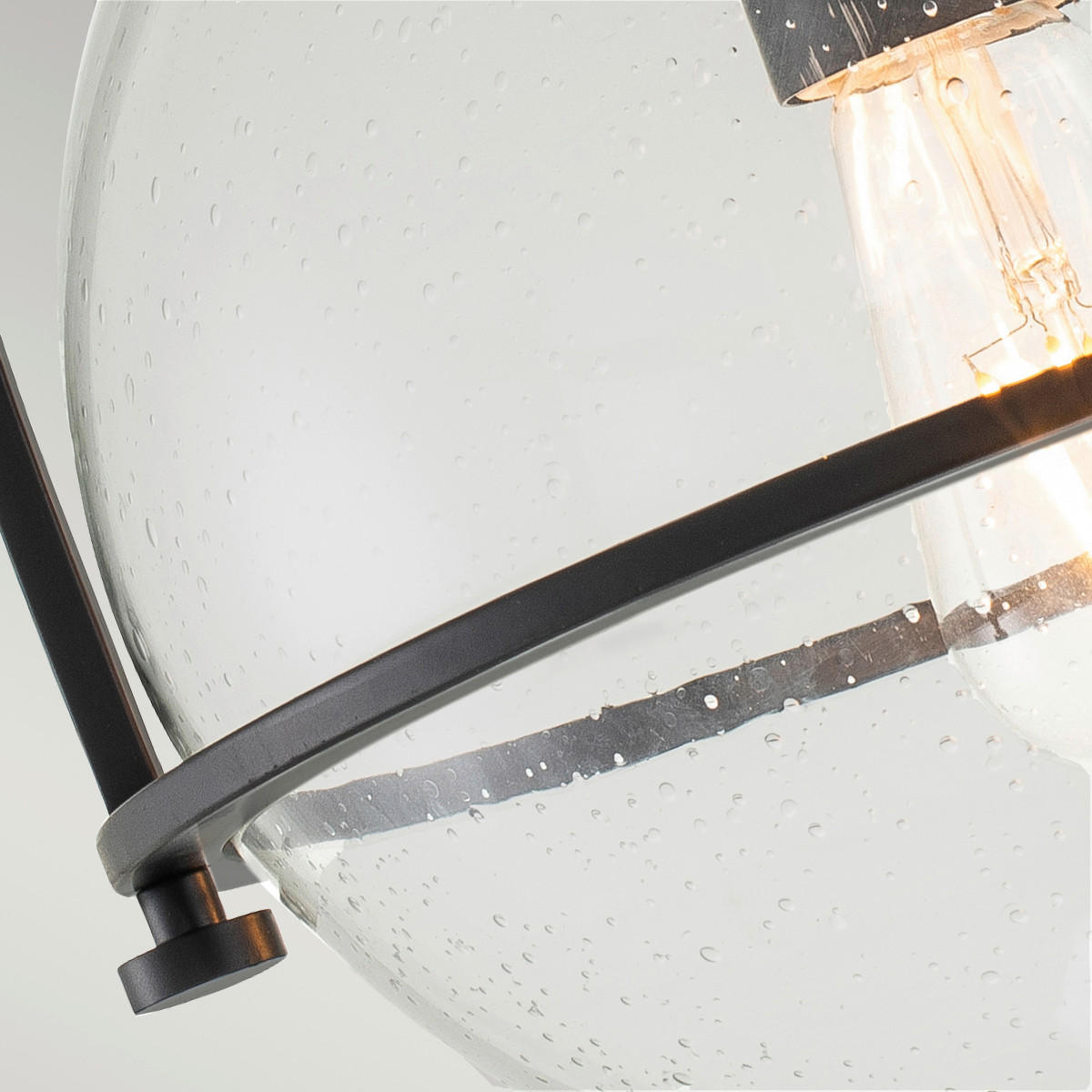 DECKENLEUCHTE  28.2/31.8 cm    - Schwarz, Design, Glas/Metall (28.2/31.8cm) - Elstead Lighting