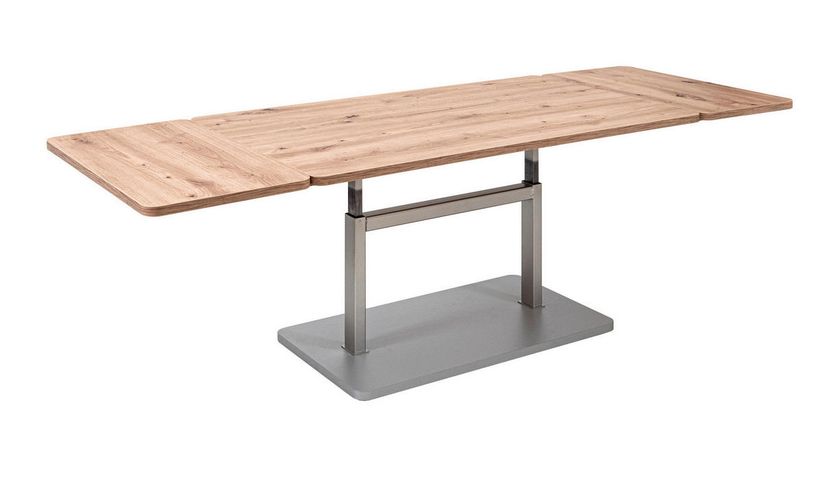 COUCHTISCH 110/63/46 cm rechteckig Eichefarben  - Eichefarben/Grau, KONVENTIONELL, Holzwerkstoff (110/63/46cm) - Venda