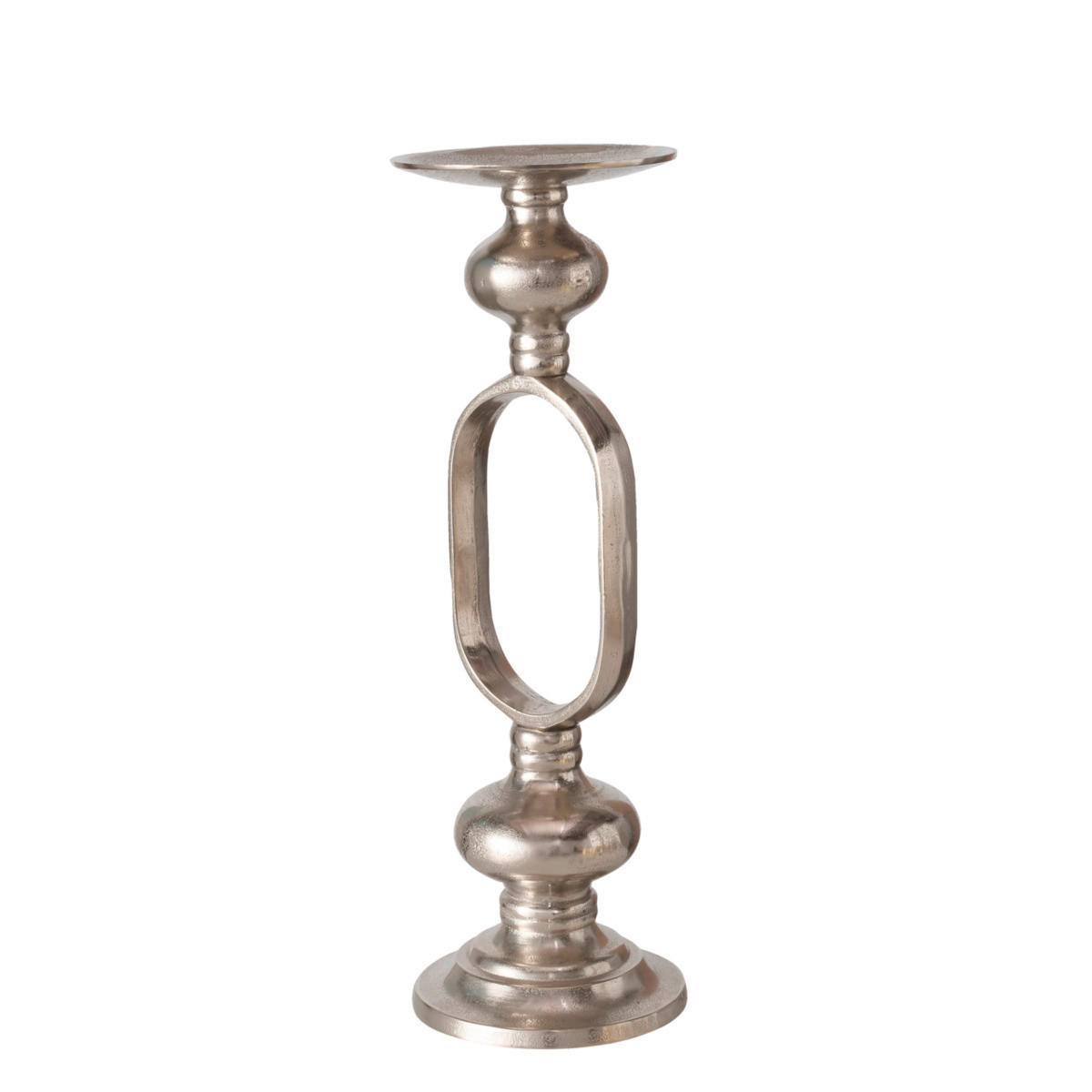 STOJAN NA SVÍČKY  kov - barvy stříbra, Basics, kov (18/18/55cm)