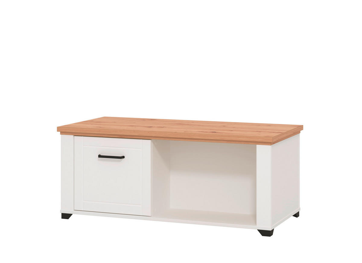 KONFERENČNÍ STOLEK, bílá, dub artisan, kompozitní dřevo, 115/48/56 cm - bílá/dub artisan, Basics, kompozitní dřevo (115/48/56cm) - Landscape