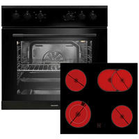 HERDSET EHS131  - Schwarz, Basics, Glas/Metall (59,5/59,5/55,0cm) - Oranier