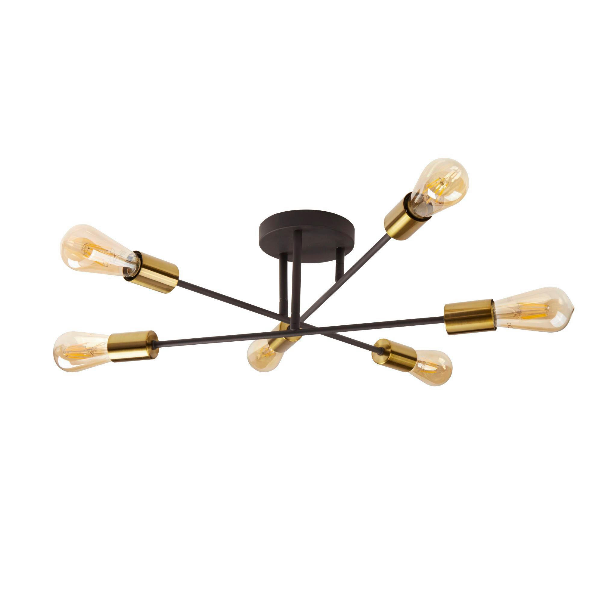 TAKLAMPA Armstrong 64/20 cm  - mässingsfärgad/svart, Basics, metall (64/20cm)
