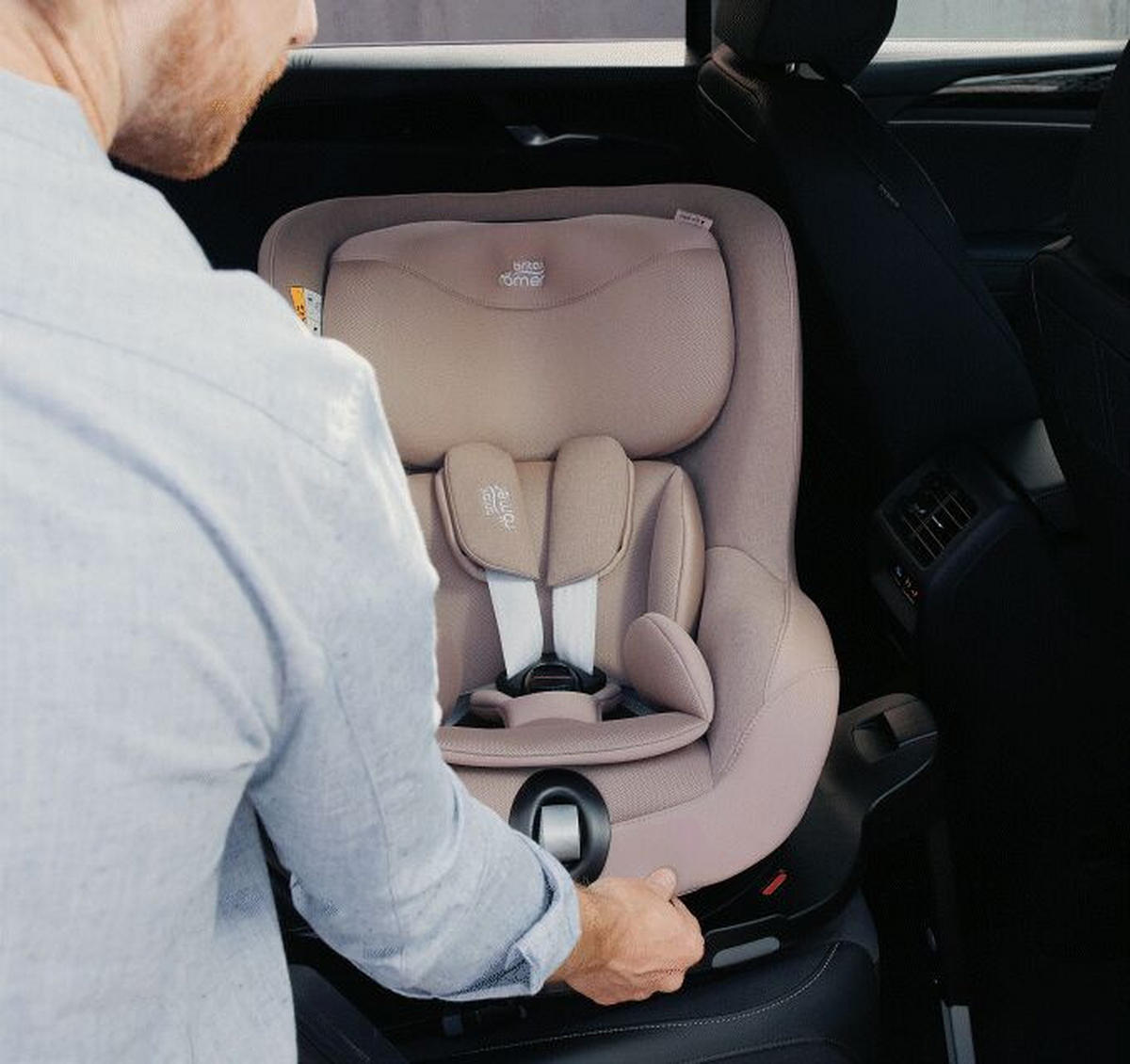REBOARDER-KINDERSITZ DUALFIX 5Z  - Hellbraun/Cappuccino, Basics, Kunststoff/Textil (44/48/74cm) - Britax Römer