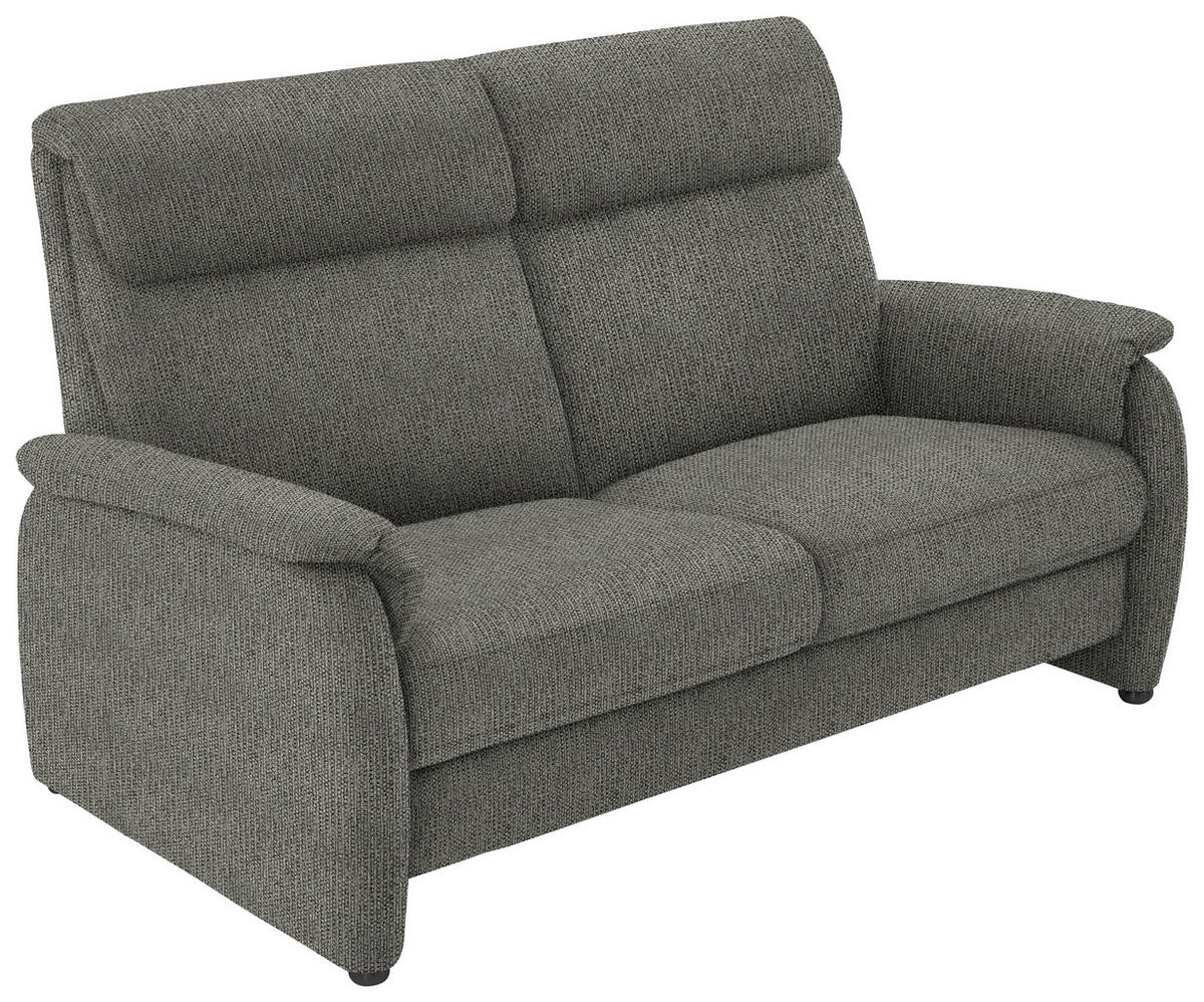 2,5-SITZER in Flachgewebe Graubraun  - Graubraun/Schwarz, KONVENTIONELL, Textil/Metall (178/107/97cm) - Pure Home Comfort