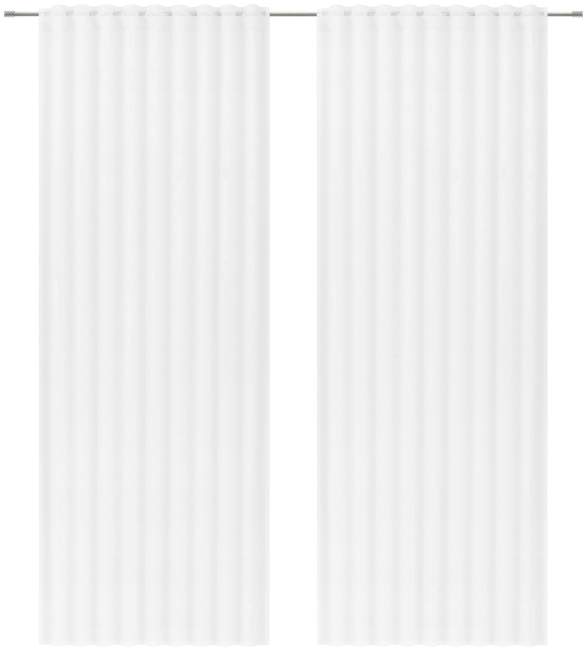 FERTIGVORHANG  halbtransparent  140/245 cm  2 Stück  - Weiß, Design, Textil (140/245cm) - Esposa