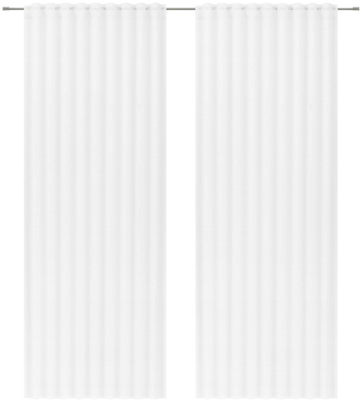 FERTIGVORHANG  halbtransparent  140/245 cm  2 Stück  - Weiß, Design, Textil (140/245cm) - Esposa