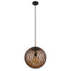 HÄNGLAMPA Maxi 35/120 cm  - svart/naturfärgad, Klassisk, metall/trä (35/120cm) - Globo