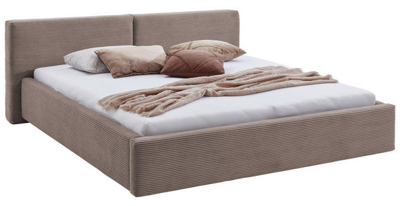 POLSTERBETT Lattenrost, Bettkasten Taupe 160/200 cm  - Taupe, Basics, Holz/Textil (160/200cm) - Xora