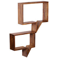 WANDREGALSET Sheesham massiv  - MODERN, Holz (50/49/13cm) - MID.YOU