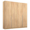 DREHTÜRENSCHRANK  in Sonoma Eiche  - Alufarben/Sonoma Eiche, MODERN, Holzwerkstoff/Metall (181/229/54cm) - Rauch Möbel