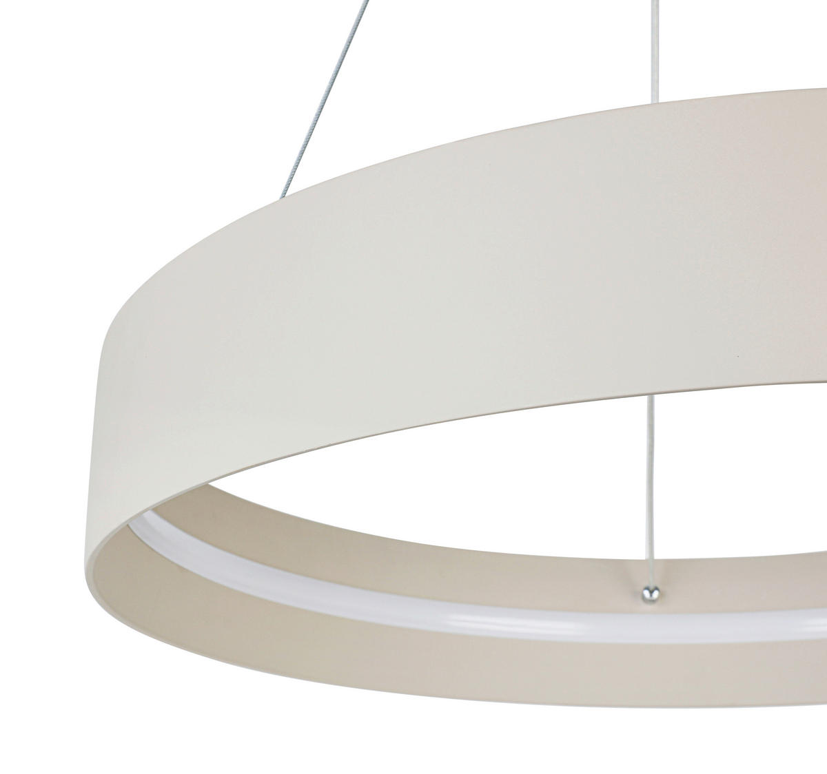 HÄNGELEUCHTE 58,4/120 cm   - Sandfarben/Weiß, Trend, Kunststoff/Metall (58,4/120cm) - Collet's Monde