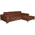 ECKSOFA  in Chenille Rostfarben  279/222 cm  - Rostfarben/Schwarz, KONVENTIONELL, Kunststoff/Textil (279/222cm) - Hom`in