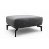 HOCKER in Textil Anthrazit  - Anthrazit/Schwarz, Design, Textil/Metall (90/70/46cm) - SENSOO