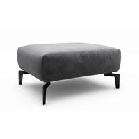 HOCKER Samt Anthrazit  - Anthrazit/Schwarz, Design, Textil/Metall (90/70/46cm) - SENSOO