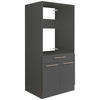 WASCHMASCHINENSCHRANK 67,5/162/67,5 cm  in Anthrazit  - Anthrazit/Silberfarben, Design, Holzwerkstoff/Kunststoff (67,5/162/67,5cm)