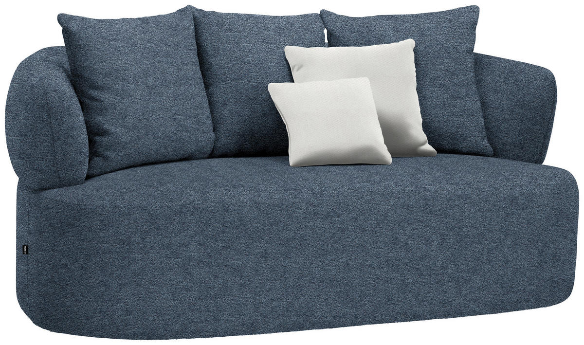 2-SITZER-SOFA in Chenille Blau  - Blau/Beige, MODERN, Kunststoff/Textil (177/86/105cm) - Hom`in