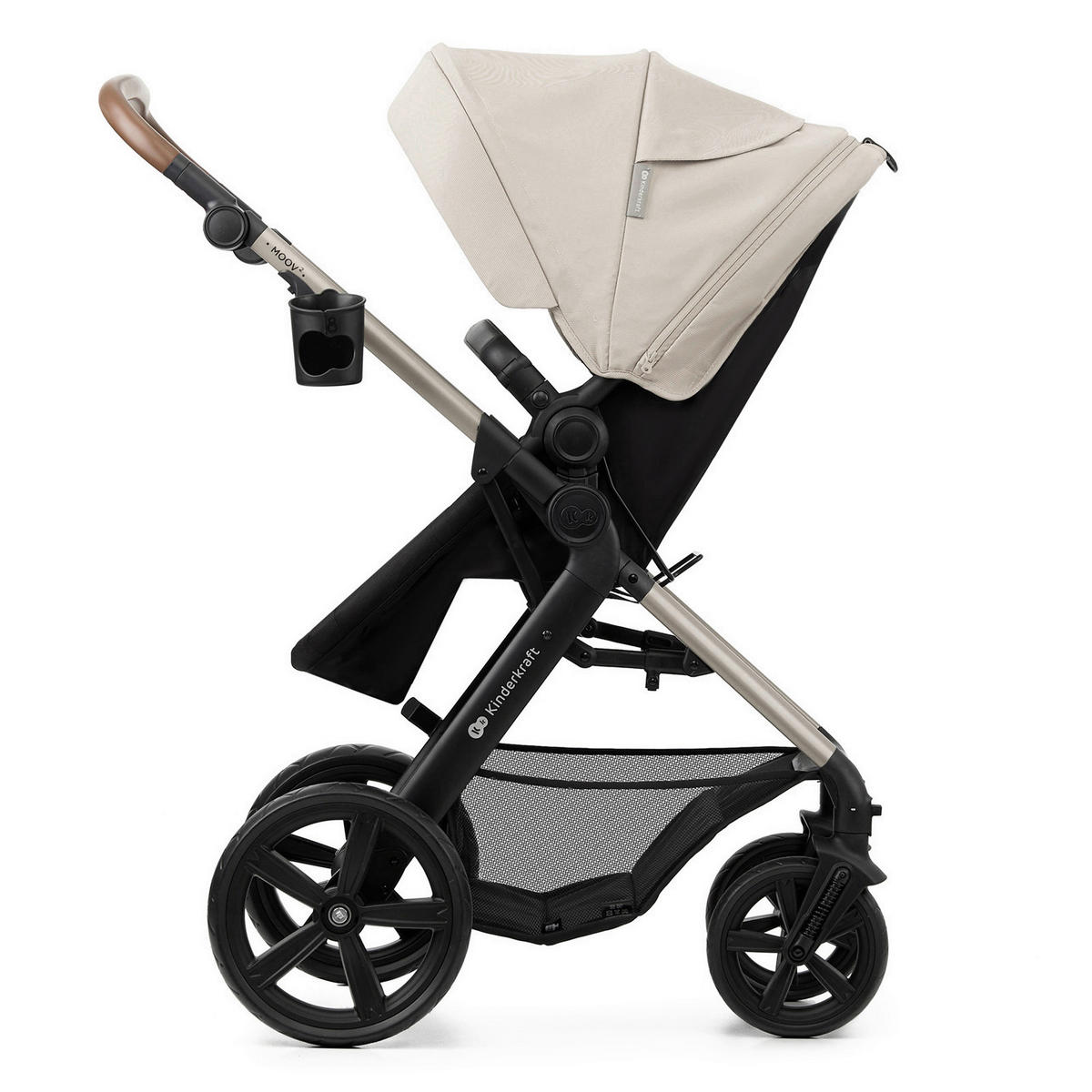 KINDERWAGENSET Moov 2 3in1 EVA WHEELS  - Schwarz/Grau, Basics, Textil/Metall (60/86,5/106cm) - Kinderkraft