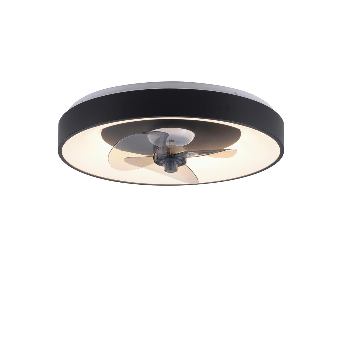 PLAFONSKI VENTILATOR  VENIKA  - crna, Dizajnerski, metal/plastika (48,6/48,6/12cm)