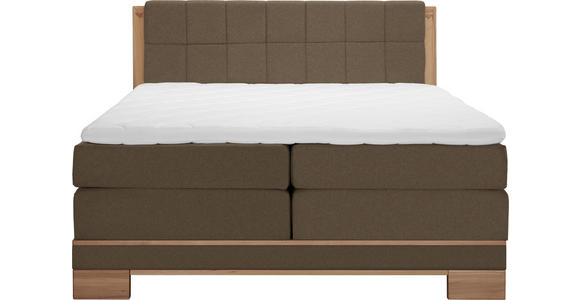 BOXSPRINGBETT 180/200 cm  in Braun, Buchefarben  - Buchefarben/Braun, Natur, Holz/Textil (180/200cm) - Linea Natura