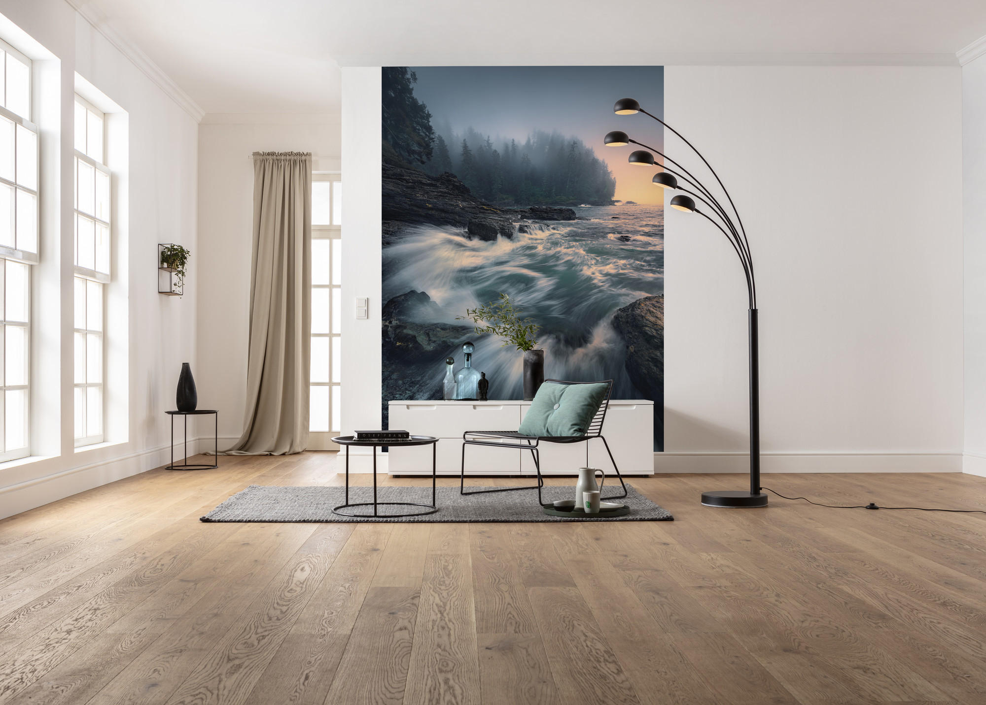 FOTOTAPETE  - Blau, Trend, Textil (200/280cm) - Xora
