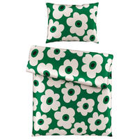 POSTEĽNÁ BIELIZEŇ, satén, zelená, 140/200 cm - zelená, textil (140/200cm) - Bio:Vio