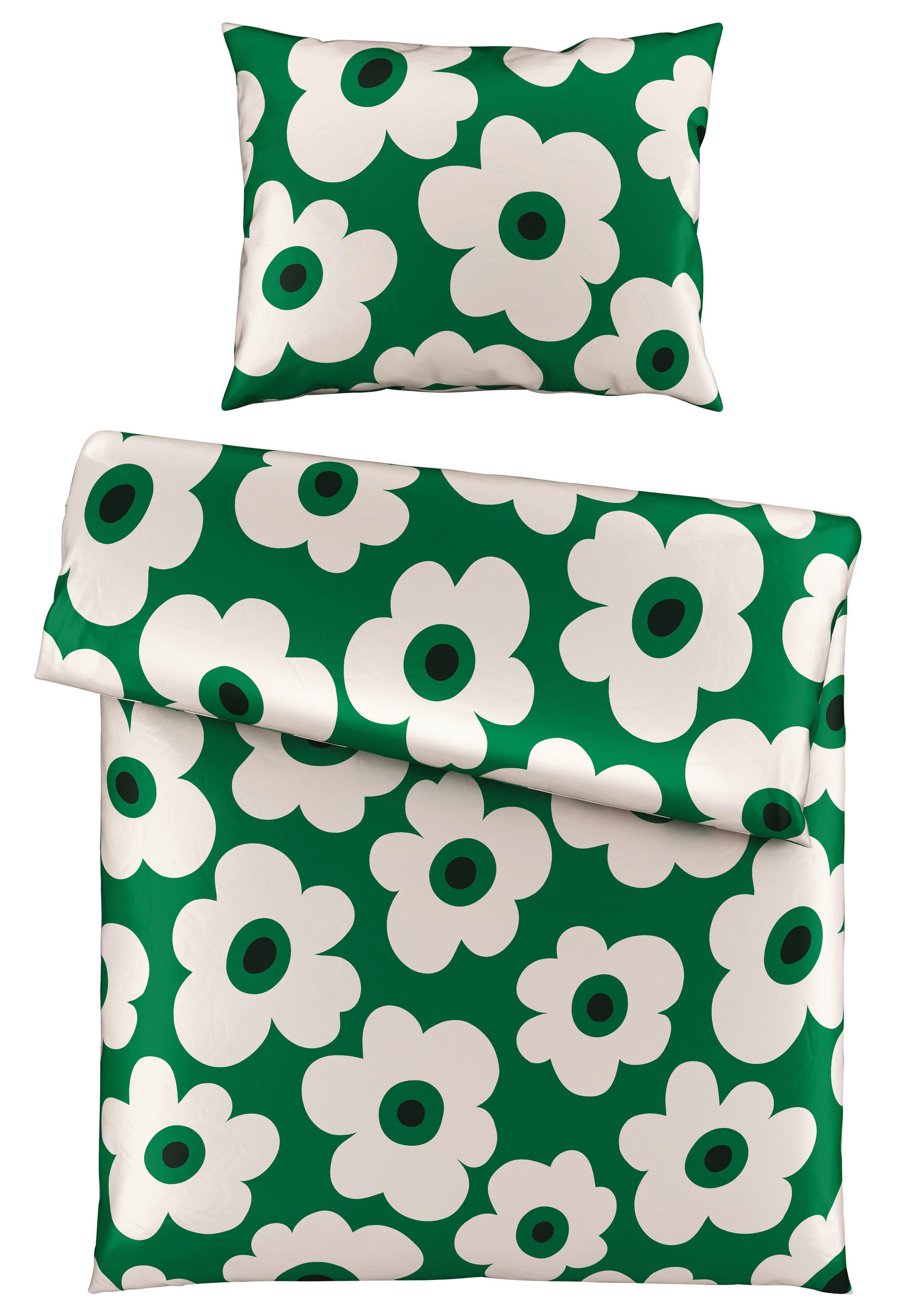 Bio:Vio POVLEČENÍ, satén, zelená, 140/200 cm