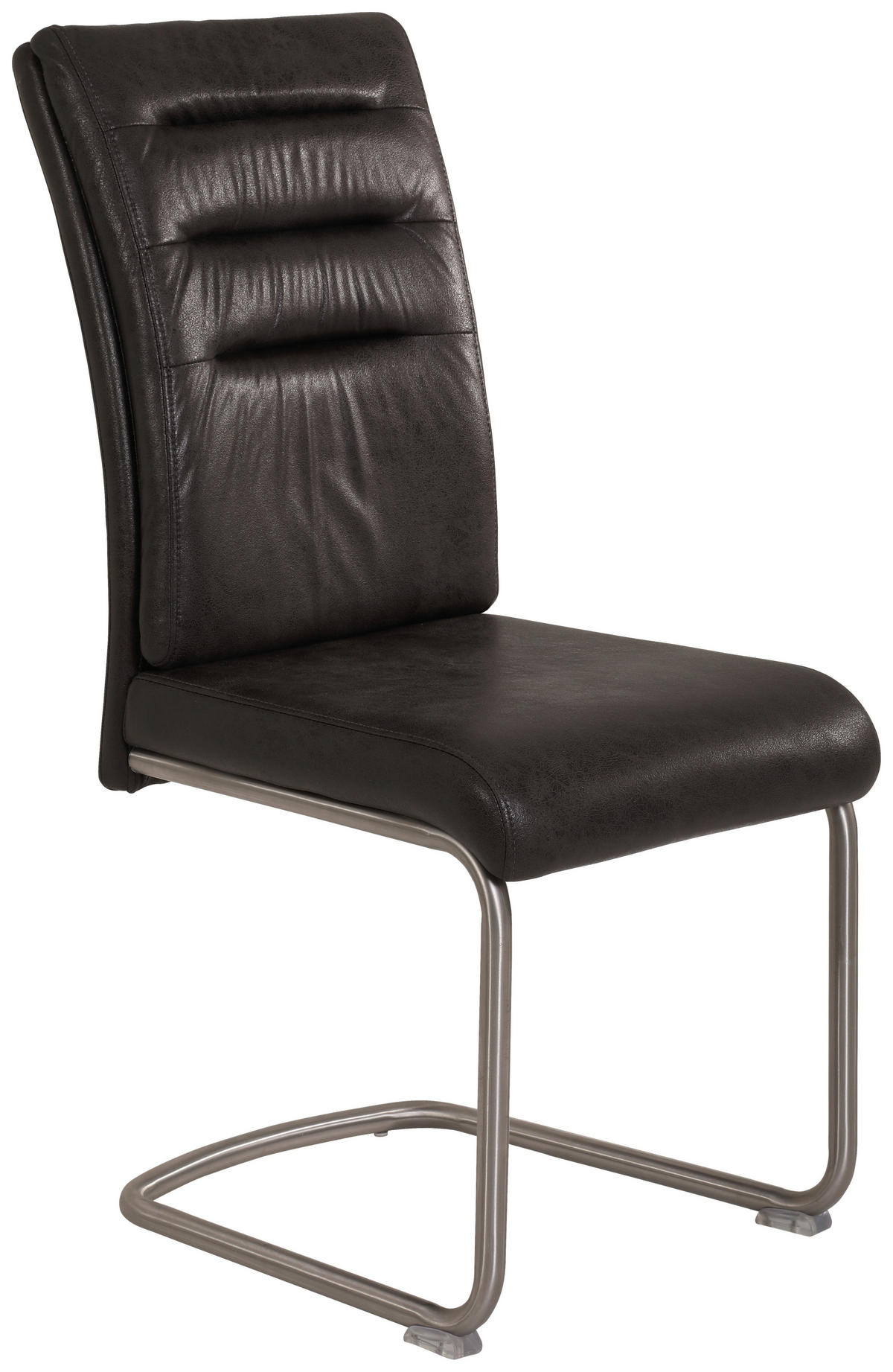 SCHWINGSTUHL-SET 2 Stück mit Griff Mikrofaser  - Edelstahlfarben/Anthrazit, MODERN, Textil/Metall (45/102/65cm) - MID.YOU