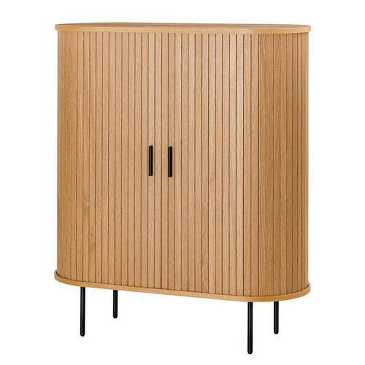 HIGHBOARD Schwarz, Eichefarben  100/118/40 cm  - Eichefarben/Schwarz, LIFESTYLE, Holz/Holzwerkstoff (100/118/40cm) - Lomoco