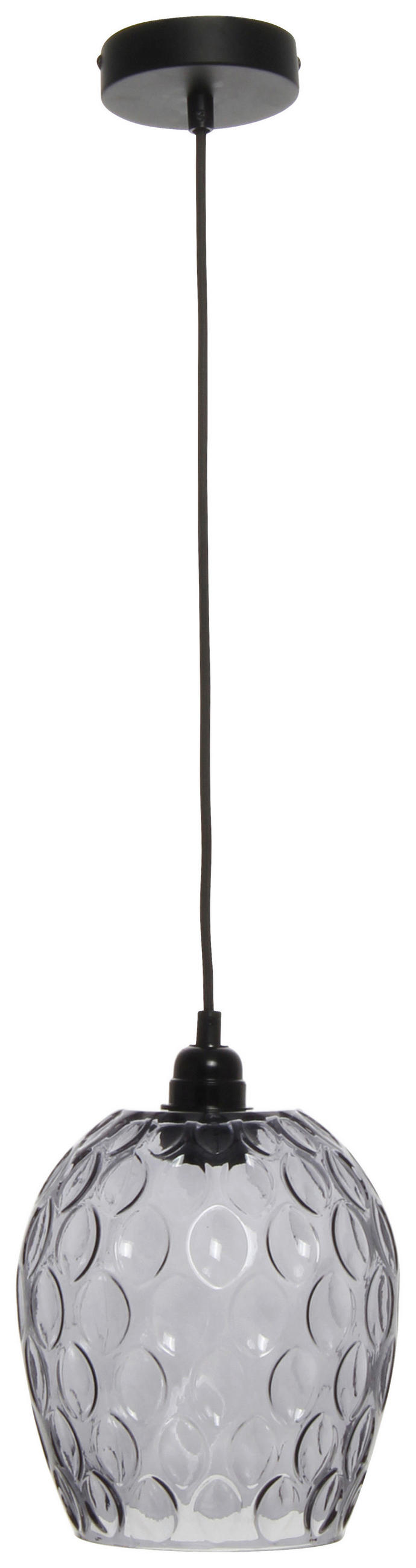 ZÁVESNÉ SVIETIDLO,  18/18/27 cm - sivá, Basics, sklo (18/18/27cm) - MID.YOU