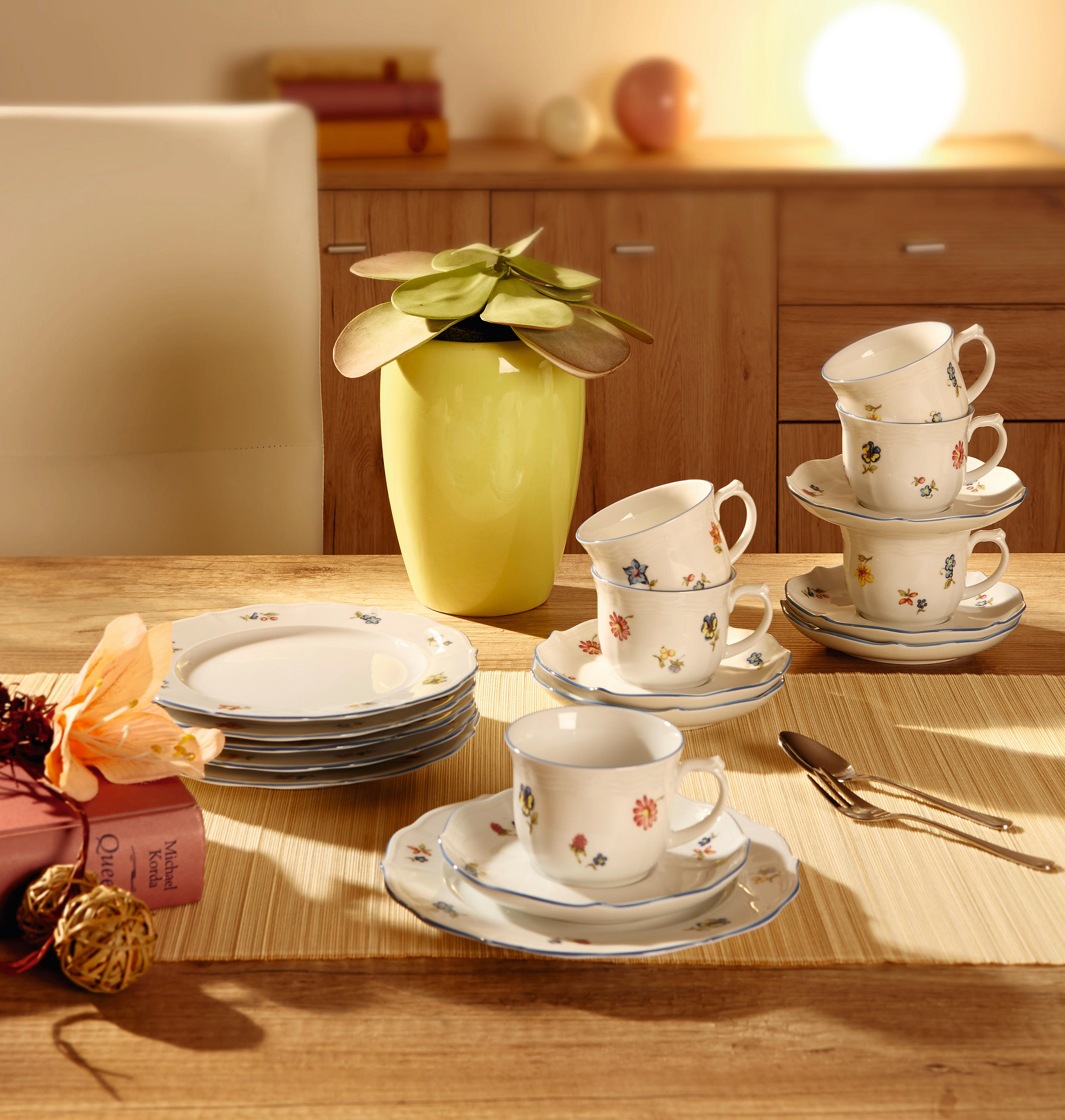 KÁVOVÁ SOUPRAVA porcelán keramika - bílá/modrá, Trend, keramika (30/15/15cm) - Seltmann Weiden