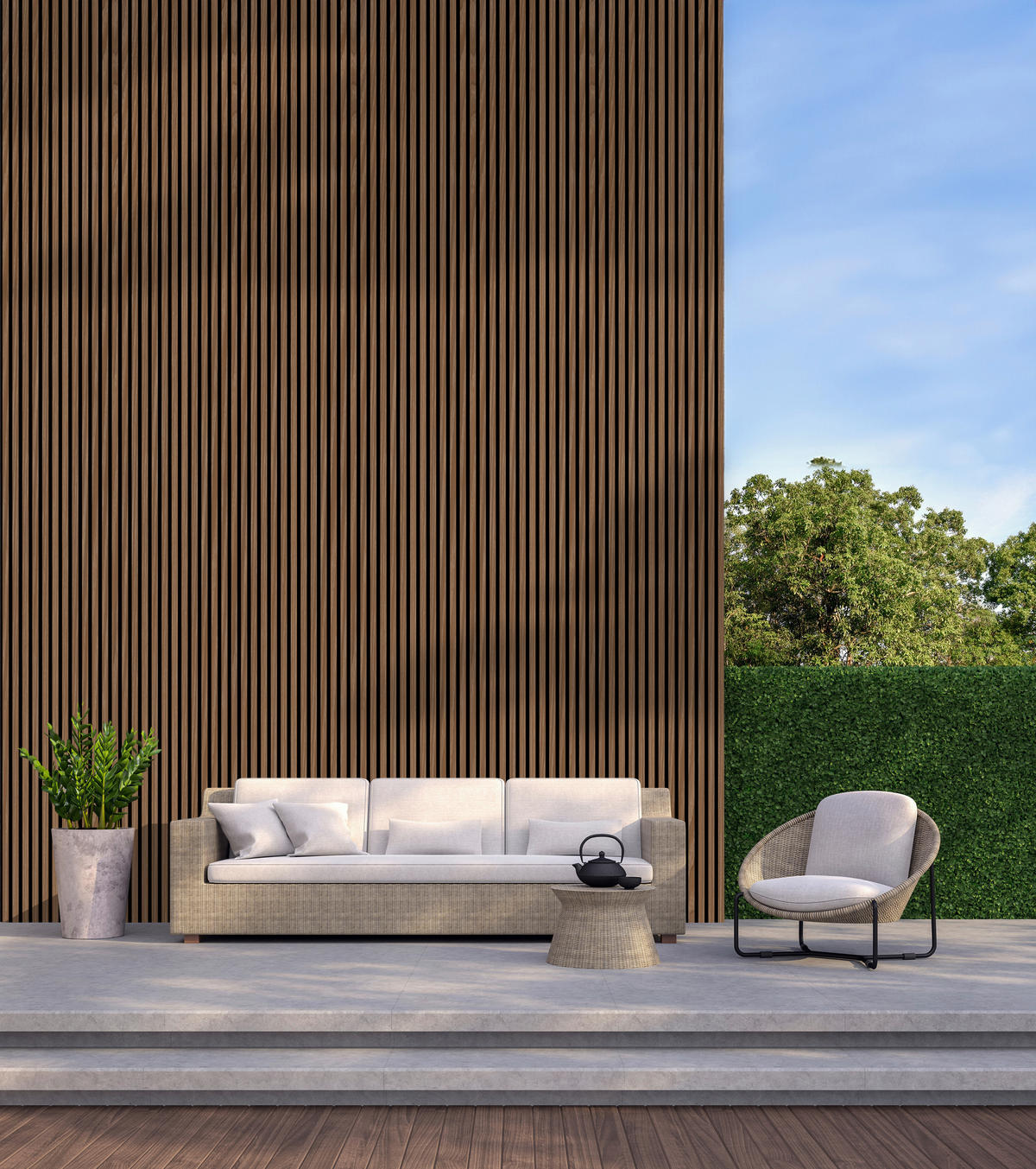 AKUSTIKPANEEL PVC Eiche foliert 57.25/1.9/240 cm  - Eichefarben, KONVENTIONELL, Holzwerkstoff/Textil (57.25/1.9/240cm)