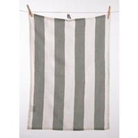 GESCHIRRTUCH-SET 2-teilig Grau, Weiß  - Weiß/Grau, KONVENTIONELL, Textil (50/70cm) - Esposa