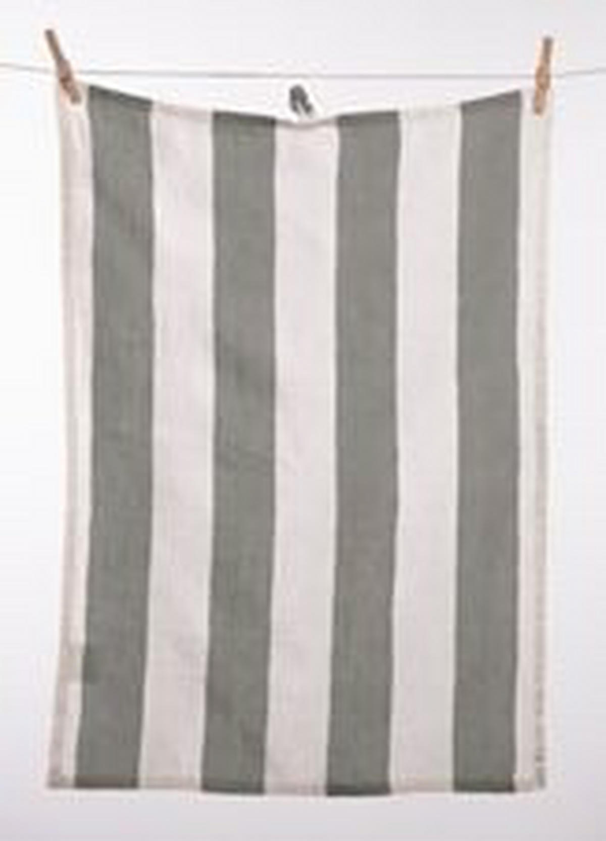 GESCHIRRTUCH-SET 2-teilig Grau, Weiß  - Weiß/Grau, KONVENTIONELL, Textil (50/70cm) - Esposa