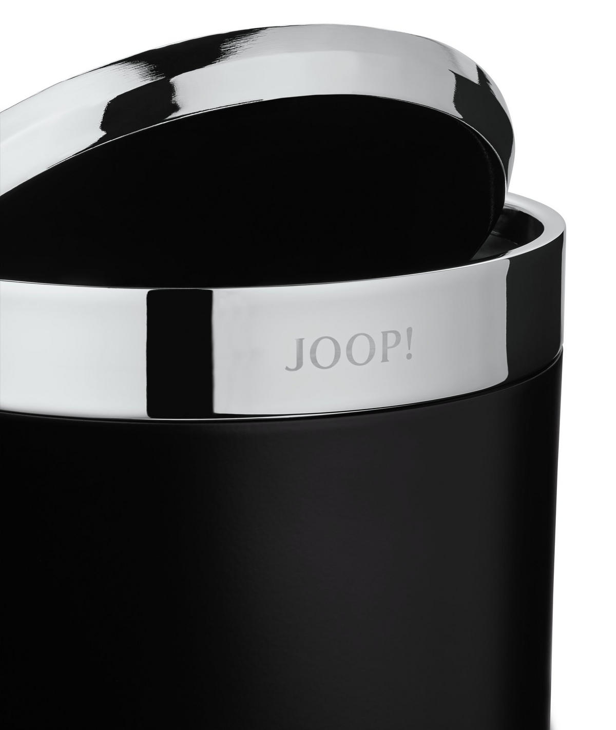 KOSMETIKEIMER Chromeline Black 6 L  - Chromfarben/Schwarz, Design, Kunststoff (18/26cm) - Joop!