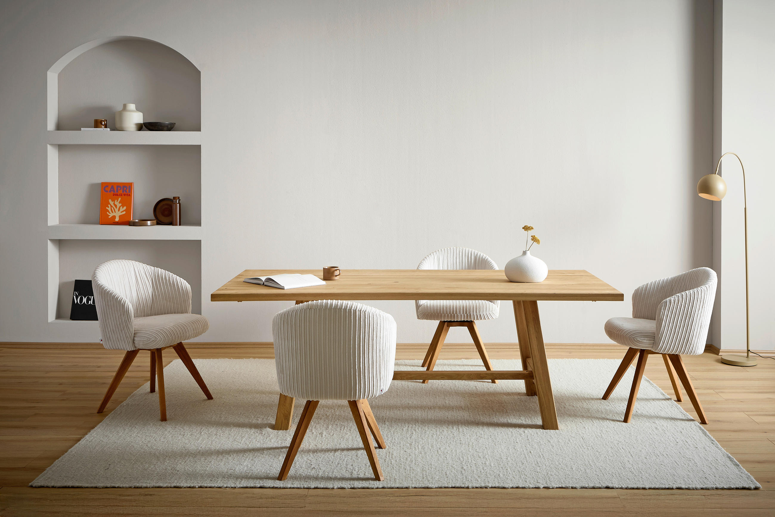 ESSTISCH Wildeiche massiv rechteckig Wildeiche  - Wildeiche, ROMANTIK / LANDHAUS, Holz (220/100/75cm) - Linea Natura