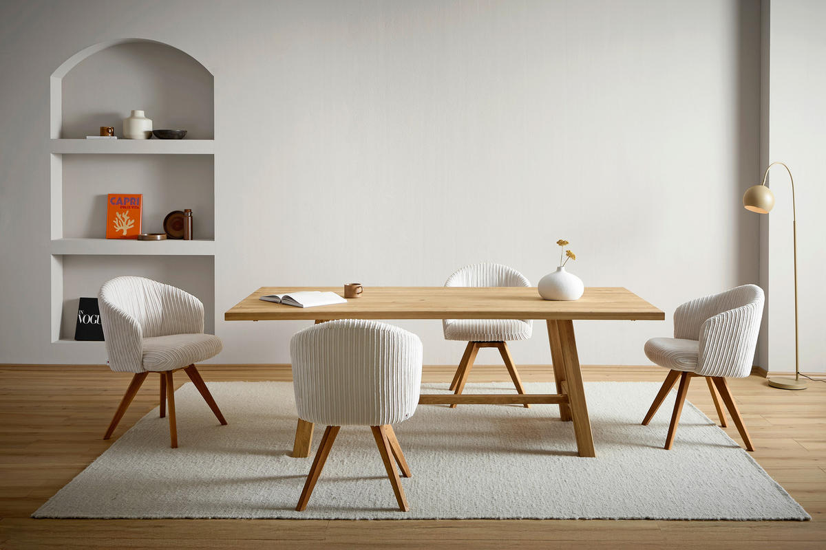 ESSTISCH Wildeiche massiv rechteckig Wildeiche  - Wildeiche, ROMANTIK / LANDHAUS, Holz (220/100/75cm) - Linea Natura