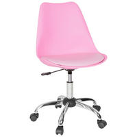 SNURRSTOL  i läderimitation pink  - pink, Modern, metall/textil (48/86/54cm) - MID.YOU