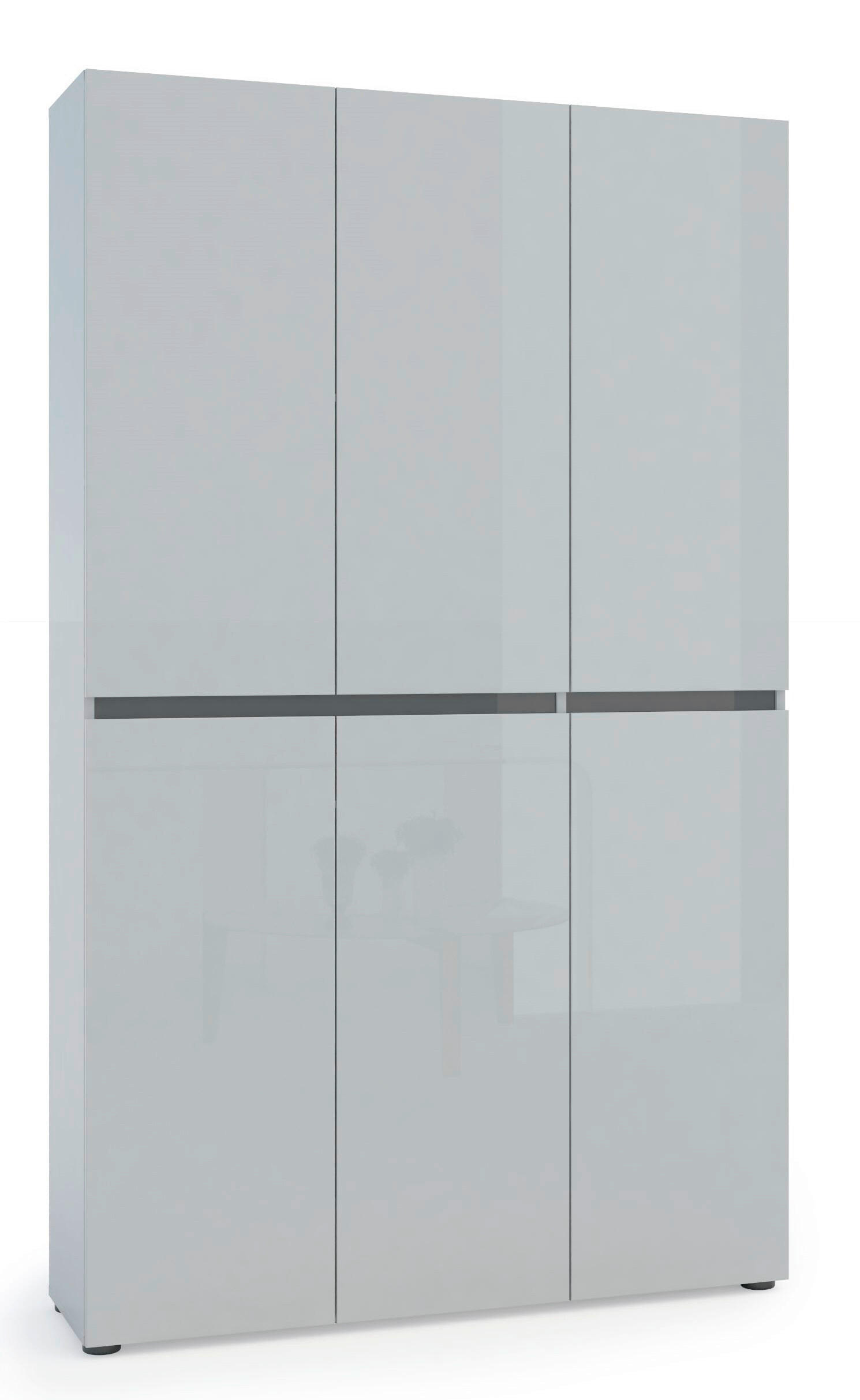SCHUHSCHRANK Grau  - Schwarz/Grau, Design, Holzwerkstoff/Kunststoff (120/200/34cm) - Xora