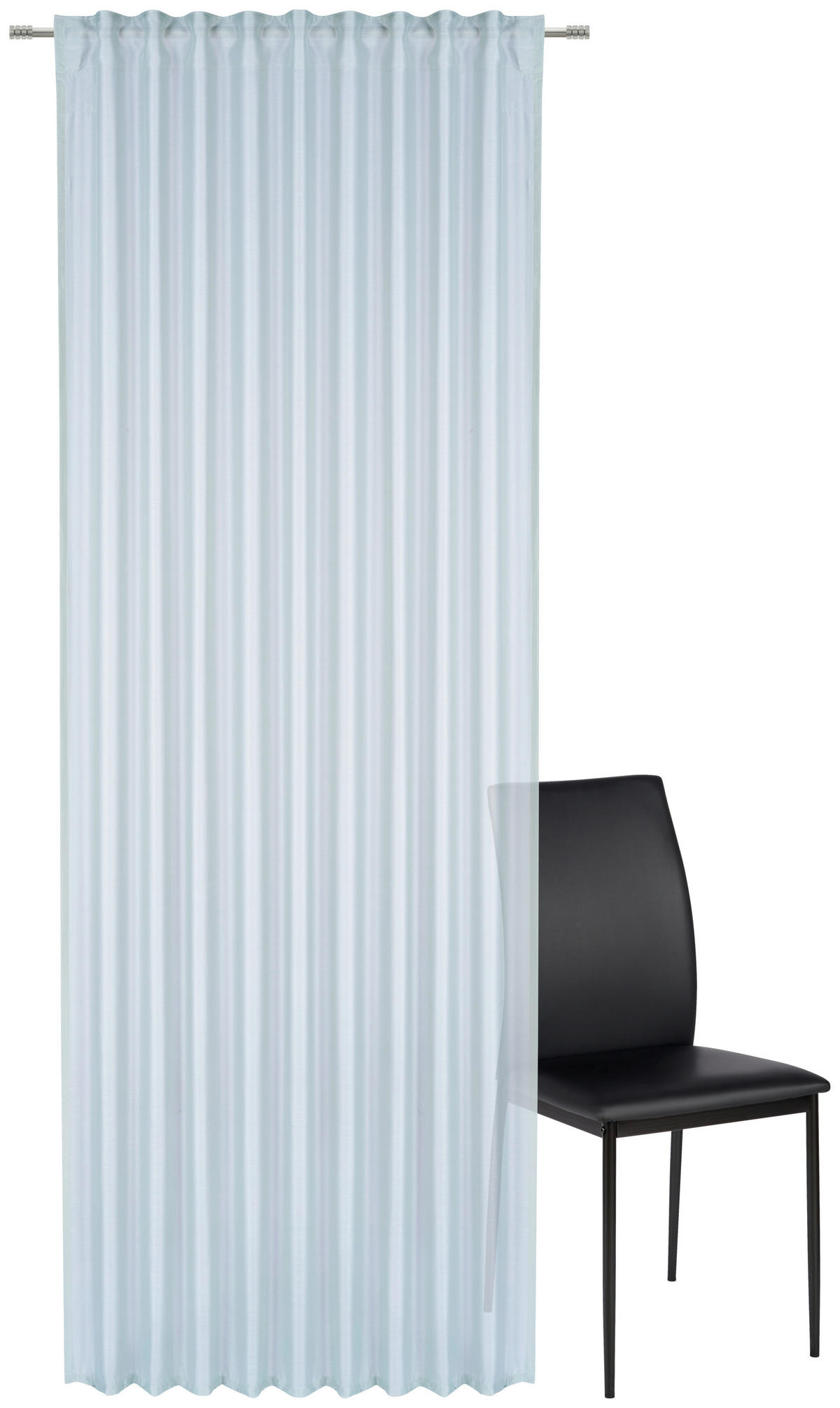 HOTOVÝ ZÁVES, priehľadné, 135/245 cm - modrá, Basics, textil (135/245cm) - Esposa