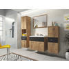 BADEZIMMER 5-teilig  in 120 cm  - Kastanieneichefarben/Erlefarben, LIFESTYLE, Holzwerkstoff/Metall (120cm) - P & B